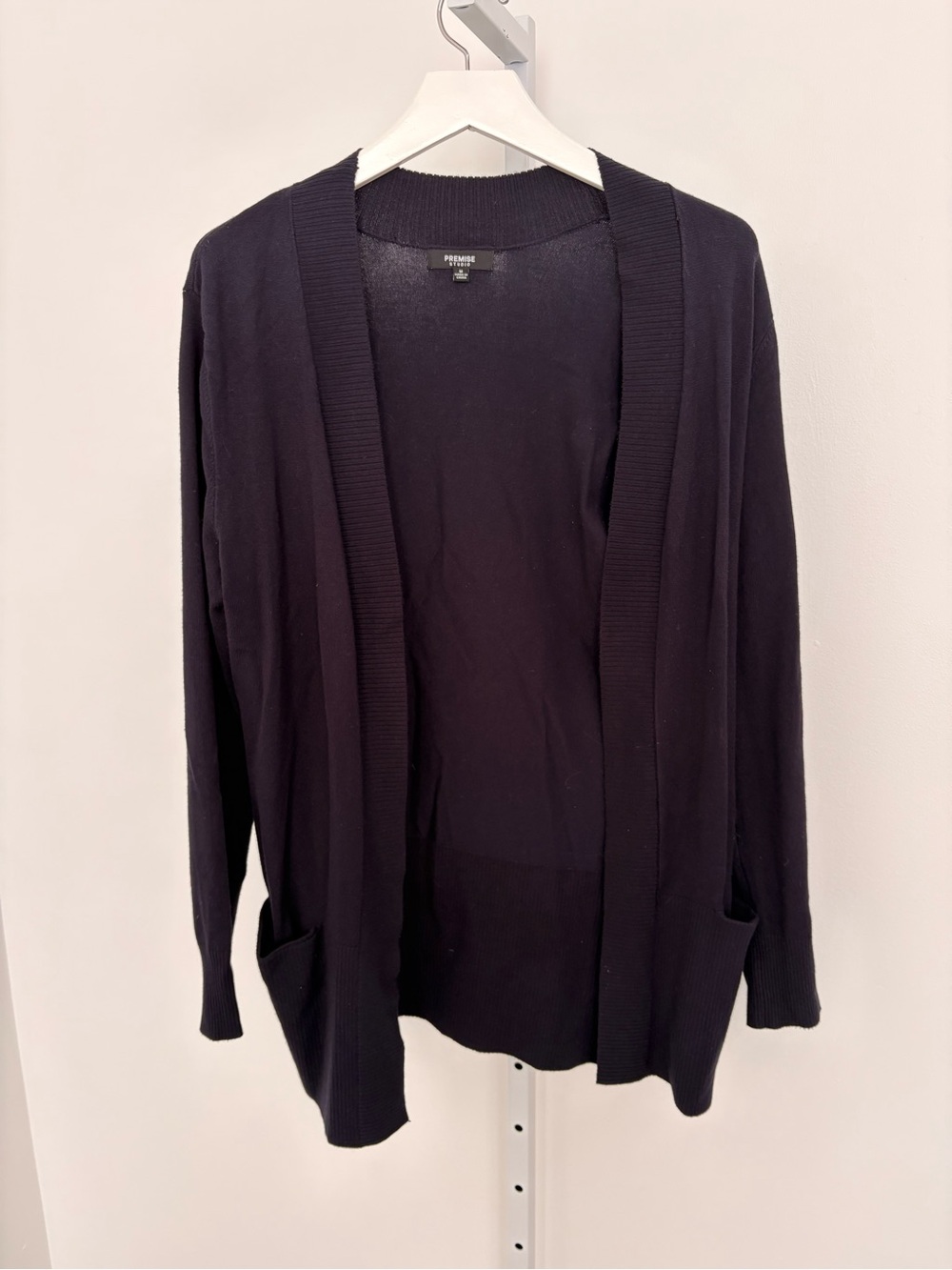 Premise Black Open-Front Women's Cardigan